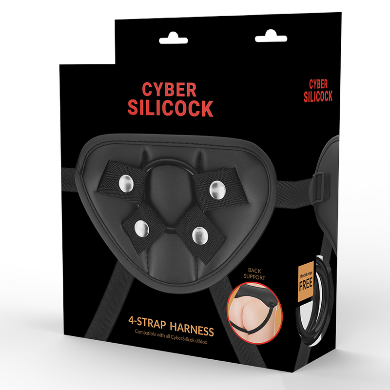 CYBER SILICOCK HARNESS CON 3 ANELLI SILICONE  