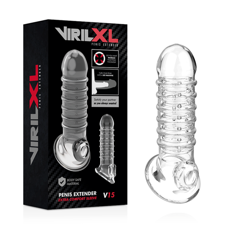 VIRILXL EXTENSIONE PENE  V15 TRANSPARENTE  