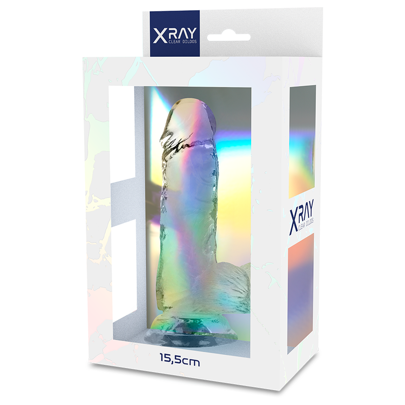 XRAY ARNÉS + DILDO REALISTA TRANSPARENTE 15.5CM X 3.5CM  