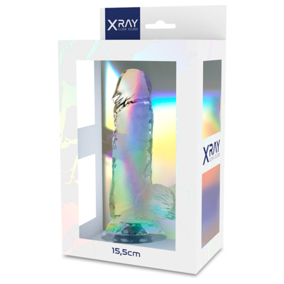 XRAY ARNÉS + DILDO REALISTA TRANSPARENTE 15.5CM X 3.5CM 