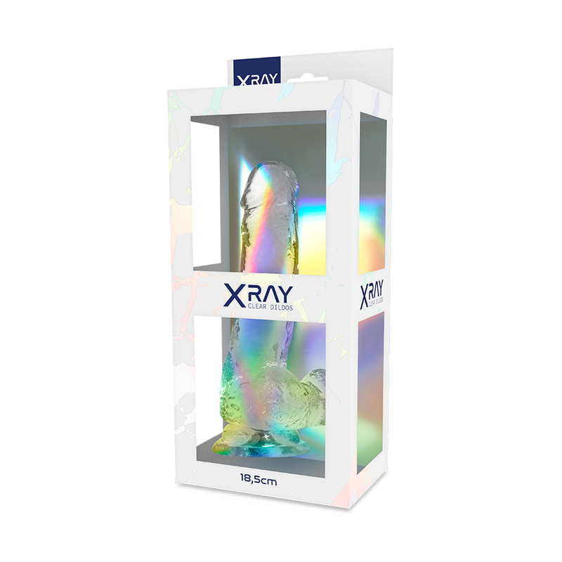 XRAY ARNÉS + DILDO REALISTA TRANSPARENTE 18.5CM X 3.8CM  