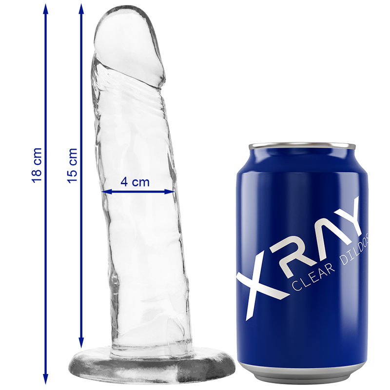 XRAY ARNÉS + DILDO TRANSPARENTE 18CM X 4CM  