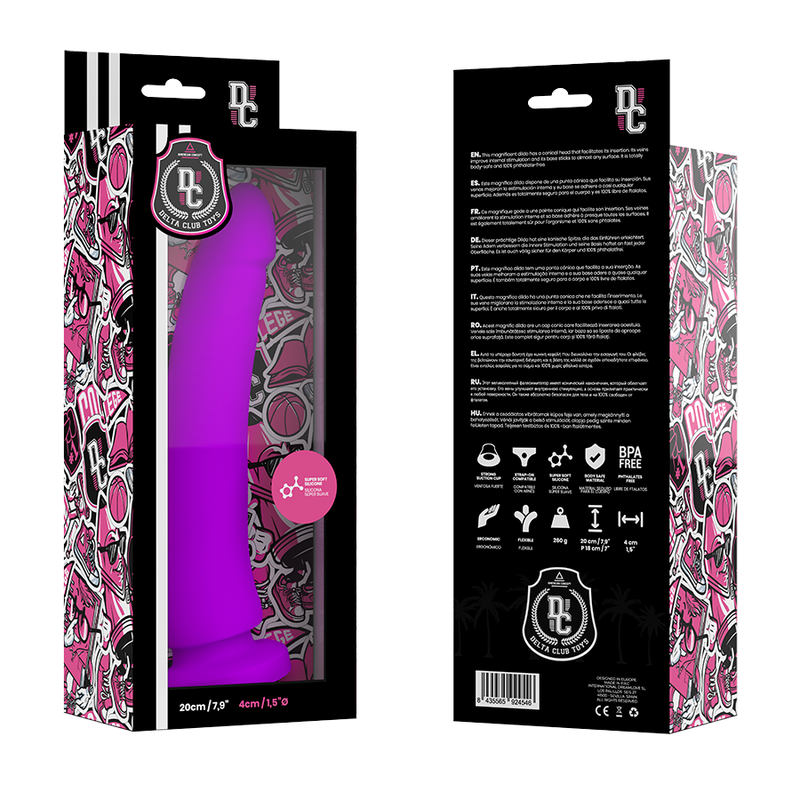 DELTA CLUB TOYS DILDO LILLA SILICONE MEDICO 20 X 4 CM  