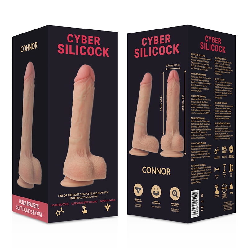 CYBER SILICOCK  CONNOR REALISTICO SILICONE LIQUIDO 20.5CM  