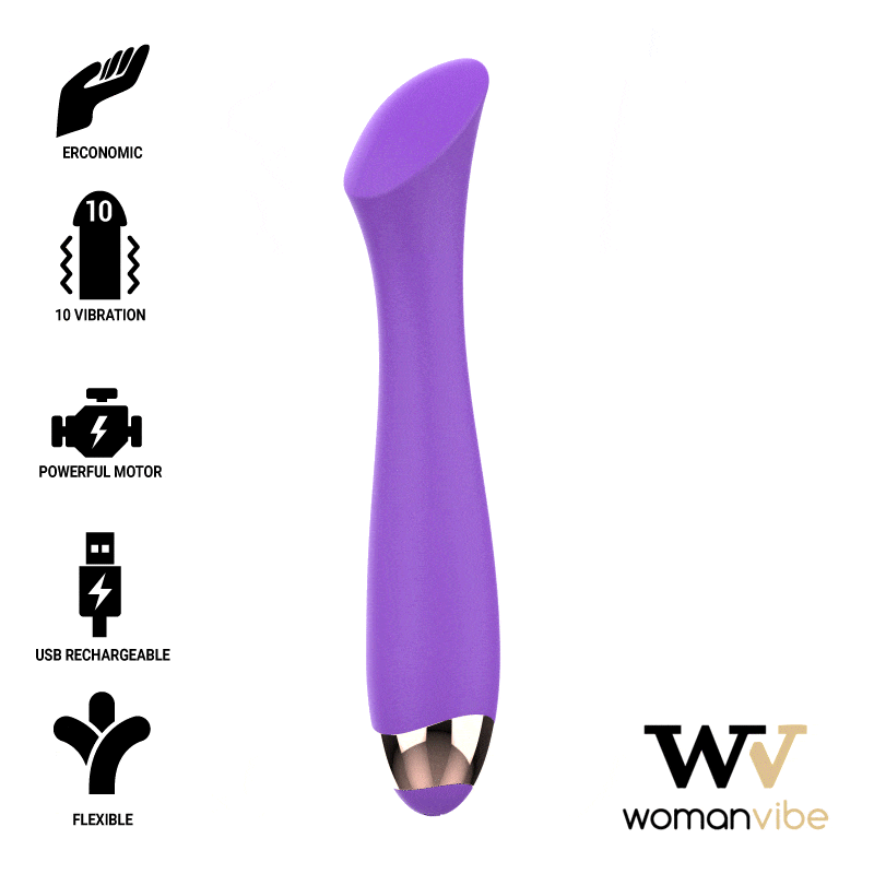 VIBRATORE RICARICABILE IN SILICONE PUNTO "K" WOMANVIBE MANDY