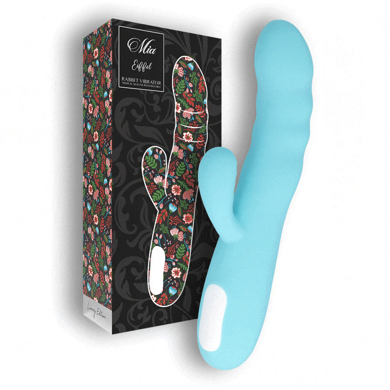 VIBRATORE ROTANTE MIA EIFFEL BLU TURCHESE  