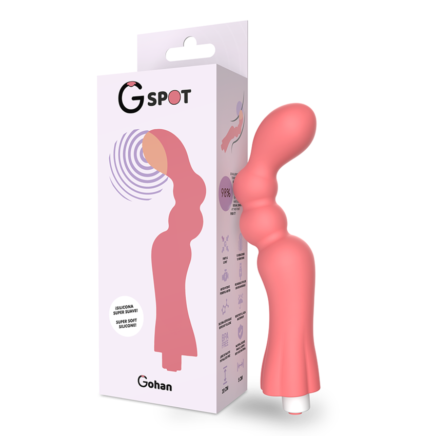 VIBRATORE G-SPOT GOHAN G-SPOT ROSSO CHIARO  