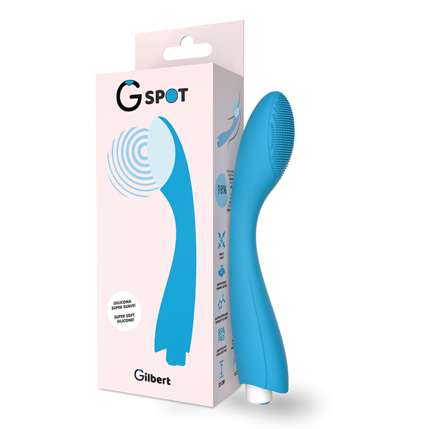 VIBRATORE G-SPOT GYLBERT BLU TURCHESE G-SPOT  