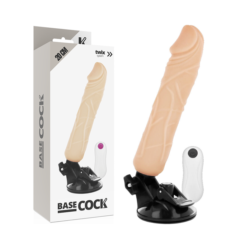 BASECOCK REALISTICO VIBRATORE TELECOMANDO CARNE 20 CM