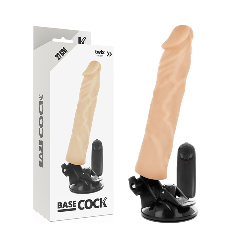 BASECOCK REALISTICO VIBRATORE TELECOMANDO CARNE 21CM