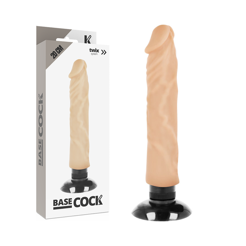 BASECOCK REALISTIC VIBRATOR 2-1 CARNE 20CM