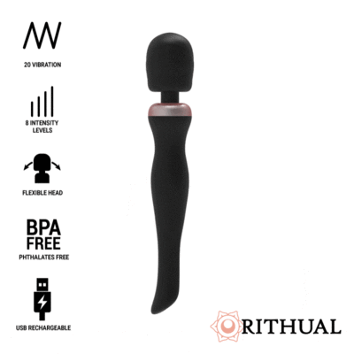 RITHUAL AKASHA WAND RECARGABLE POTENTE 2.0 NEGRO 