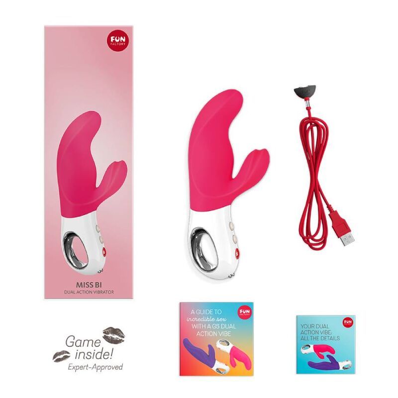 FUN FACTORY - MISS BI DUAL VIBRATOR PINK WHITE  