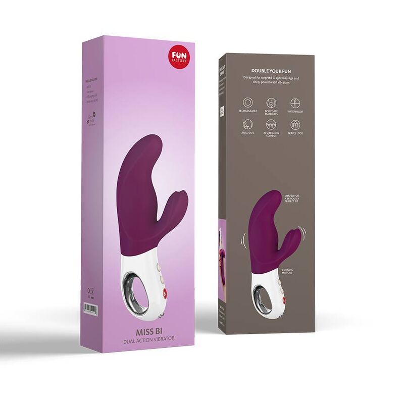 FUN FACTORY - MISS BI DUAL VIBRATOR GRAPE WHITE  