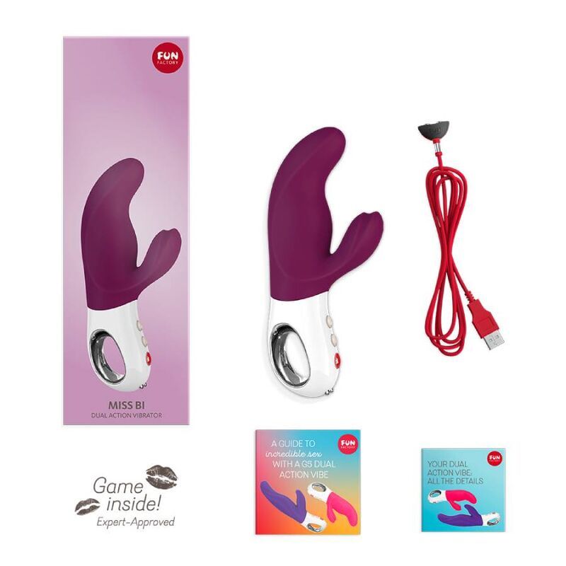 FUN FACTORY - MISS BI DUAL VIBRATOR GRAPE WHITE  