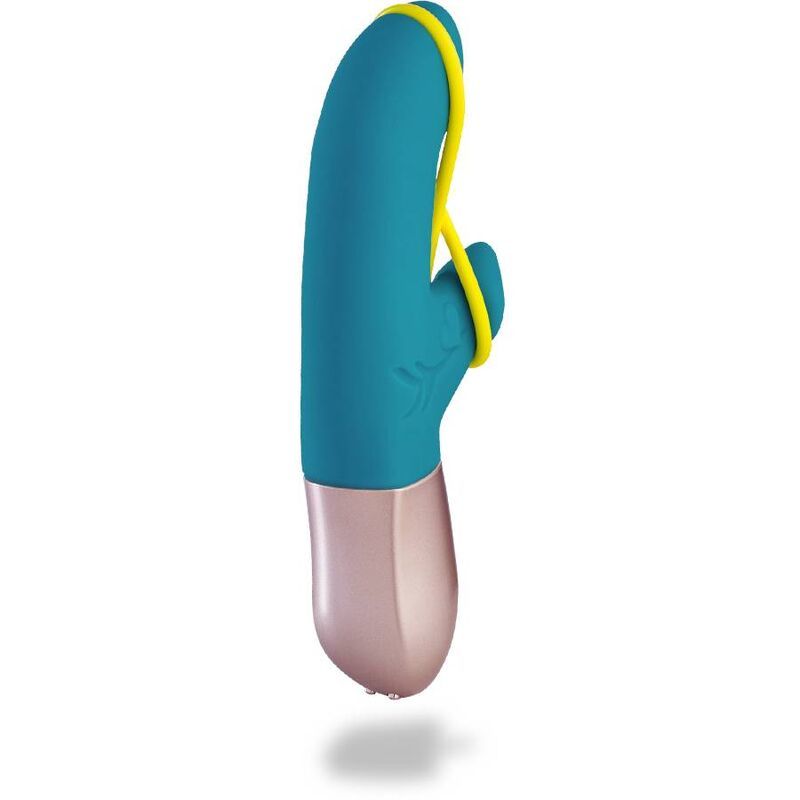 FUN FACTORY - AMORINO MINI VIBRATOR PETROL & NEON YELLOW  