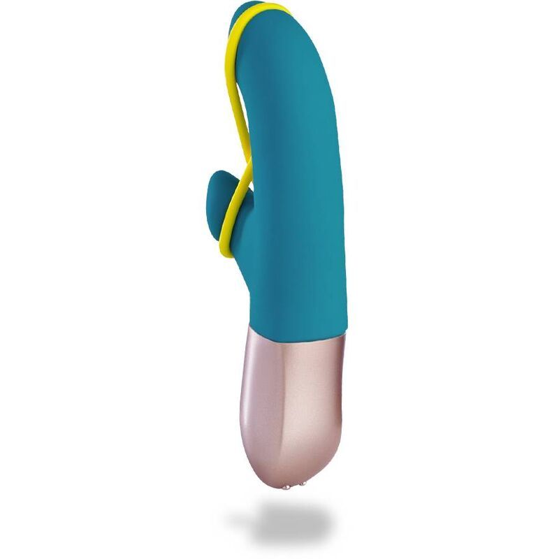 FUN FACTORY - AMORINO MINI VIBRATOR PETROL & NEON YELLOW  