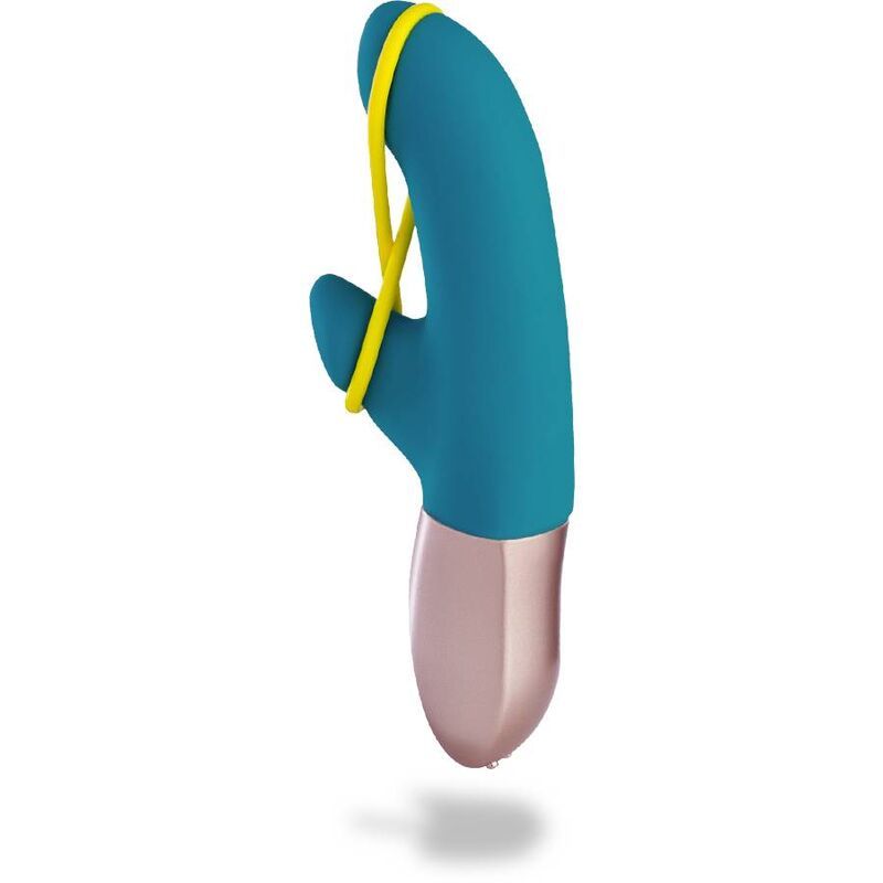 FUN FACTORY - AMORINO MINI VIBRATOR PETROL & NEON YELLOW  