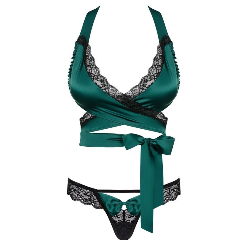 OBSESSIVE - SENSUELIA SET DOS PIEZAS VERDE S/M  