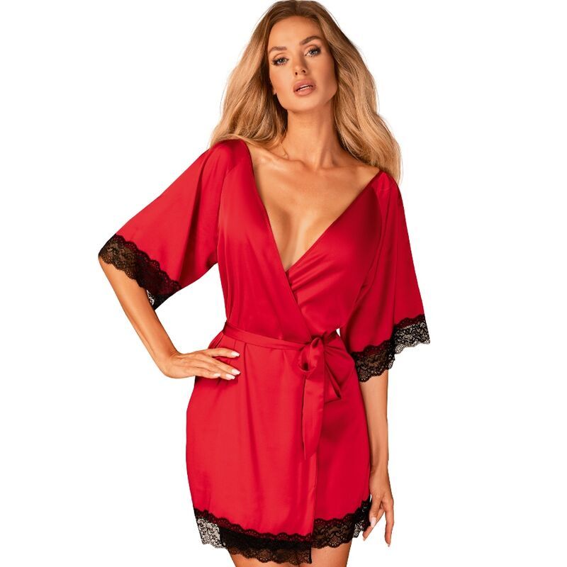 OBSESSIVE - SENSUELIA PEIGNOIR ROJO XXL  