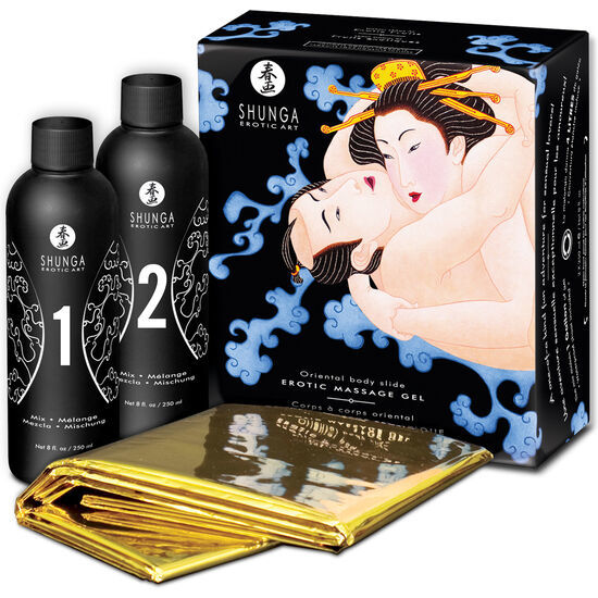 SHUNGA GEL DA MASSAGGIO EROTICO ORIENTAL BODY SLIDE FRUTAS EXOTICA  