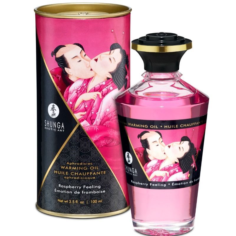 SHUNGA APHRODISIAC OLIO RISCALDANTE SENSAZIONE DI LAMPONE 100 ML