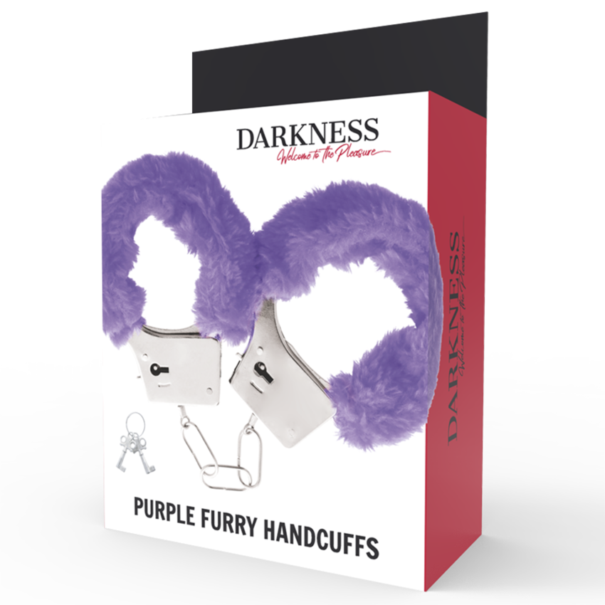 DARKNESS PLEASURE MANETTE IN PELLICCIA VIOLA  