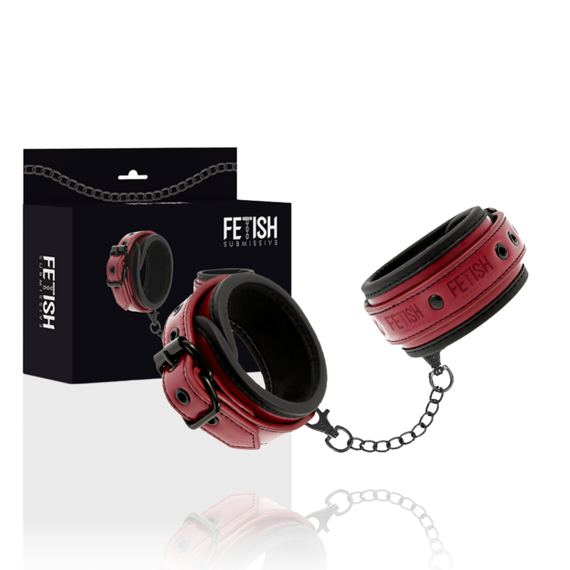 FETISH SUBMISSIVE MANETTE DI PELLE VEGANA  