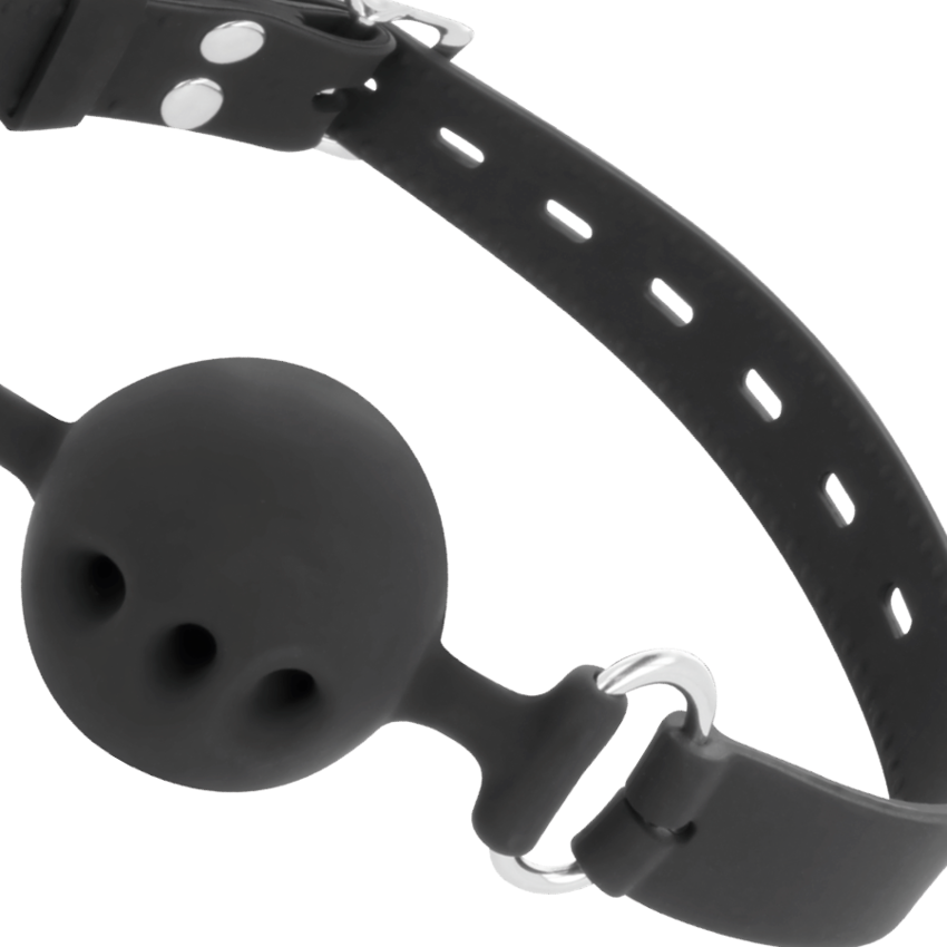 DARKNESS BALL GAG IN SILICONE NERO  