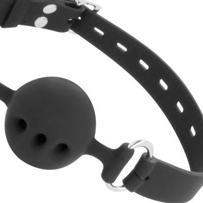 DARKNESS BALL GAG IN SILICONE NERO 