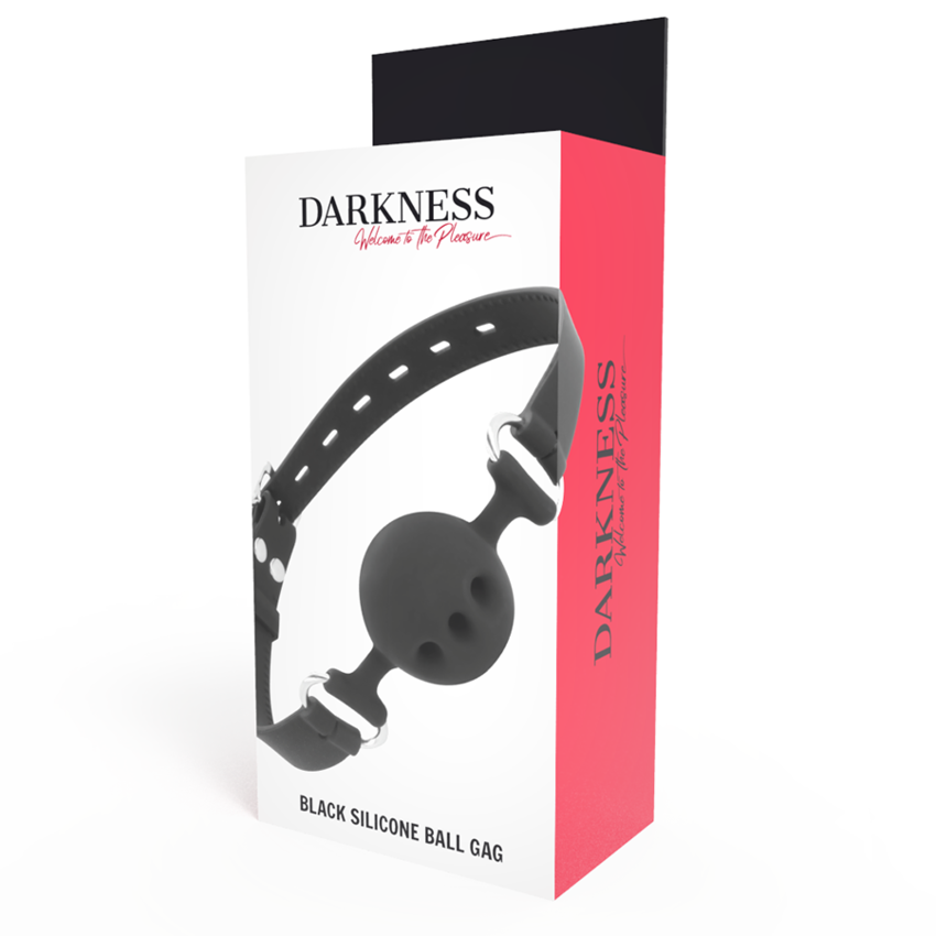 DARKNESS BALL GAG IN SILICONE NERO  