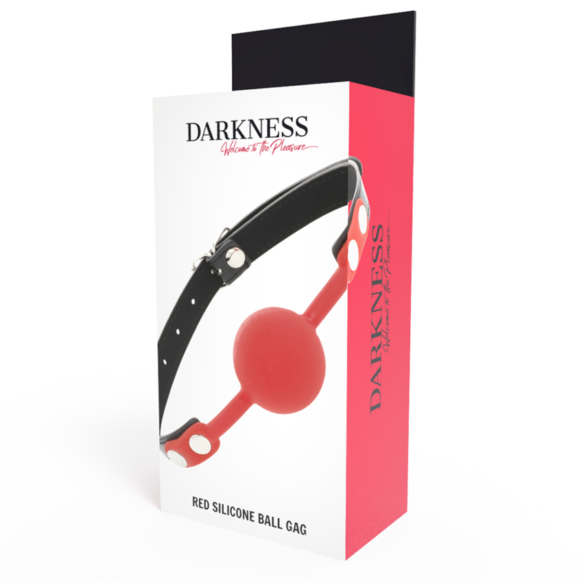 DARKNESS BALL IN SILICONE GAG ROSSO  