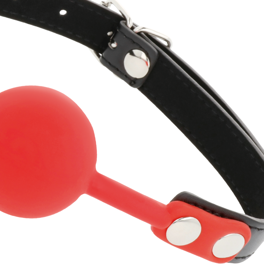 DARKNESS BALL IN SILICONE GAG ROSSO  