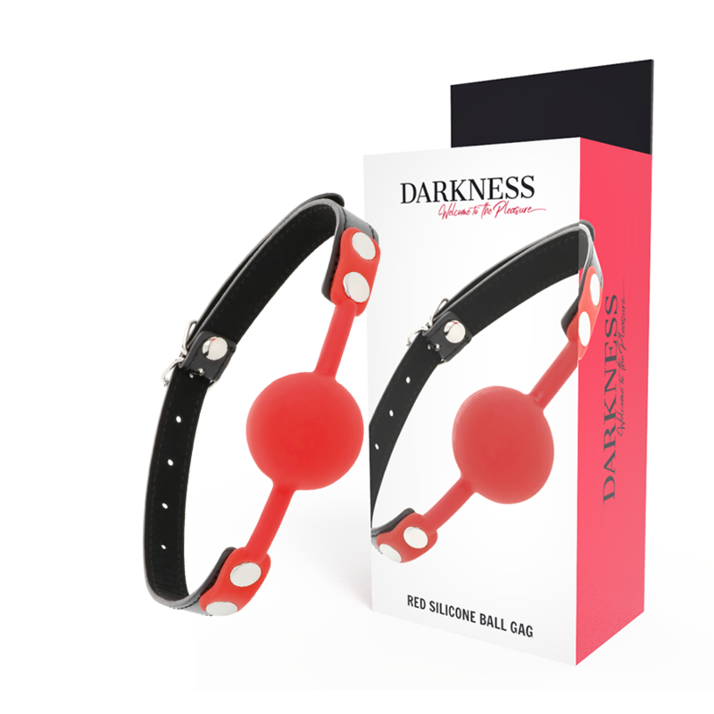 DARKNESS BALL IN SILICONE GAG ROSSO  