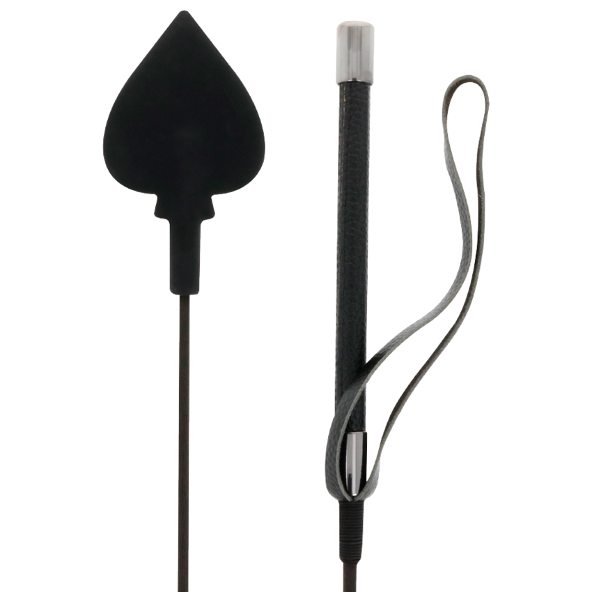 DARKNESS RIDING CROP SILICONE NERO  