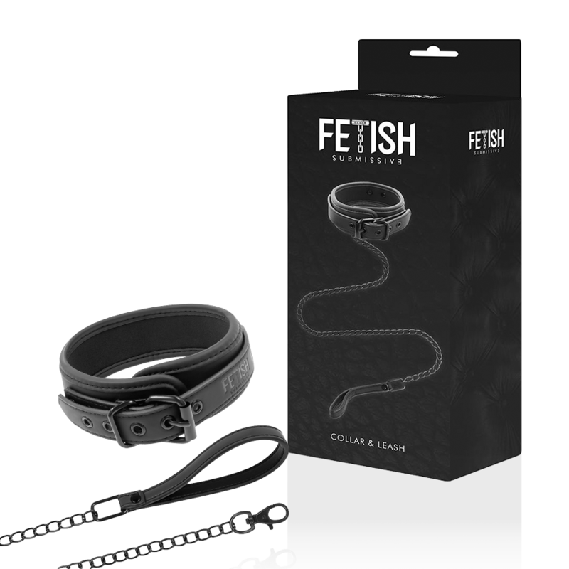 FETISH SUBMISSIVE COLLARE CON CATENA  