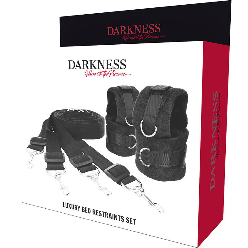 DARKNESS INTERLACE OVER AND UNDER BED RESTRAINT SET  