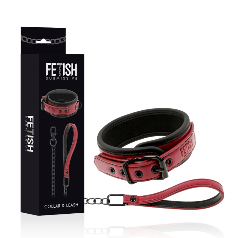 FETISH SUBMISSIVE DARK ROOM COLLARE CON CATENA CON GUINZAGLIO  