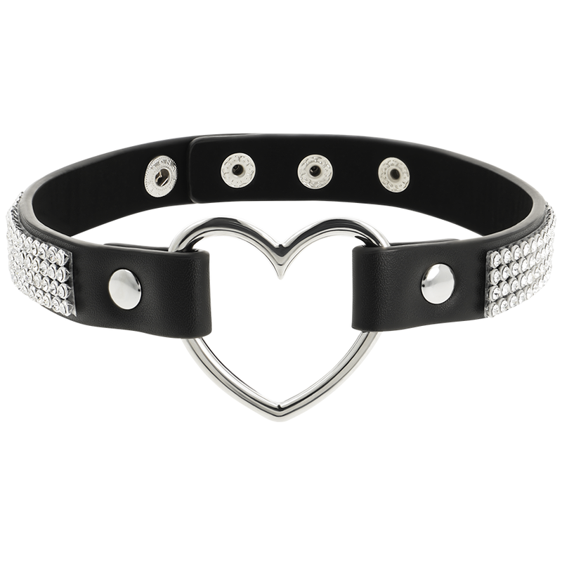 COQUETTE CHIC DESIRE CHOKER ARTIGIANALE IN PELLE VEGAN - CUORE  