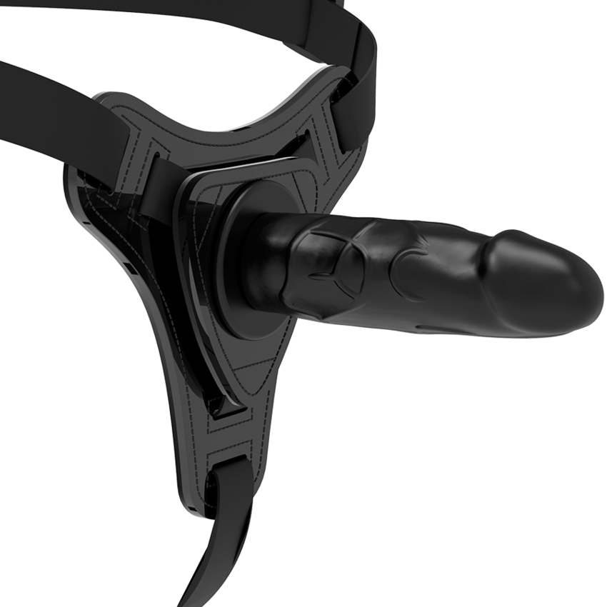 FETISH SUBMISSIVE HARNÉS SILICONE NERO REALISTIC 15 CM  