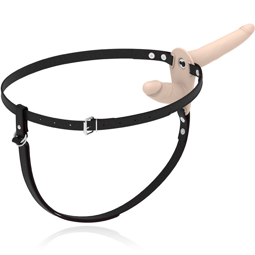 FETISH SUBMISSIVE HARNESS DOBLE PENETRACIÓN VIBRATORE FLESH UP  