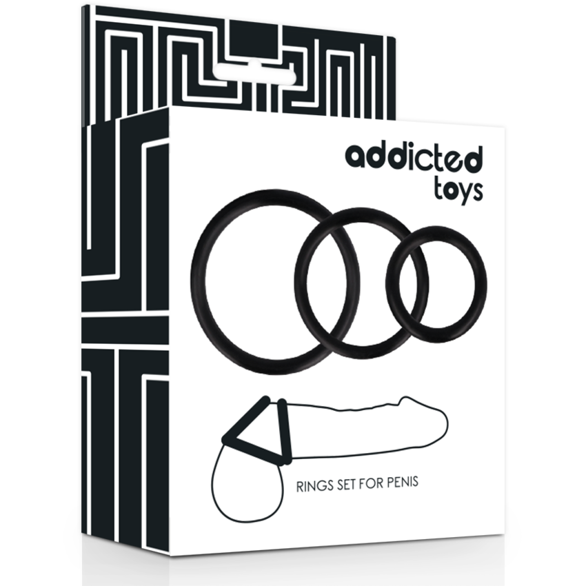 ADDICTED TOYS SET ANELLI PENE NERI  