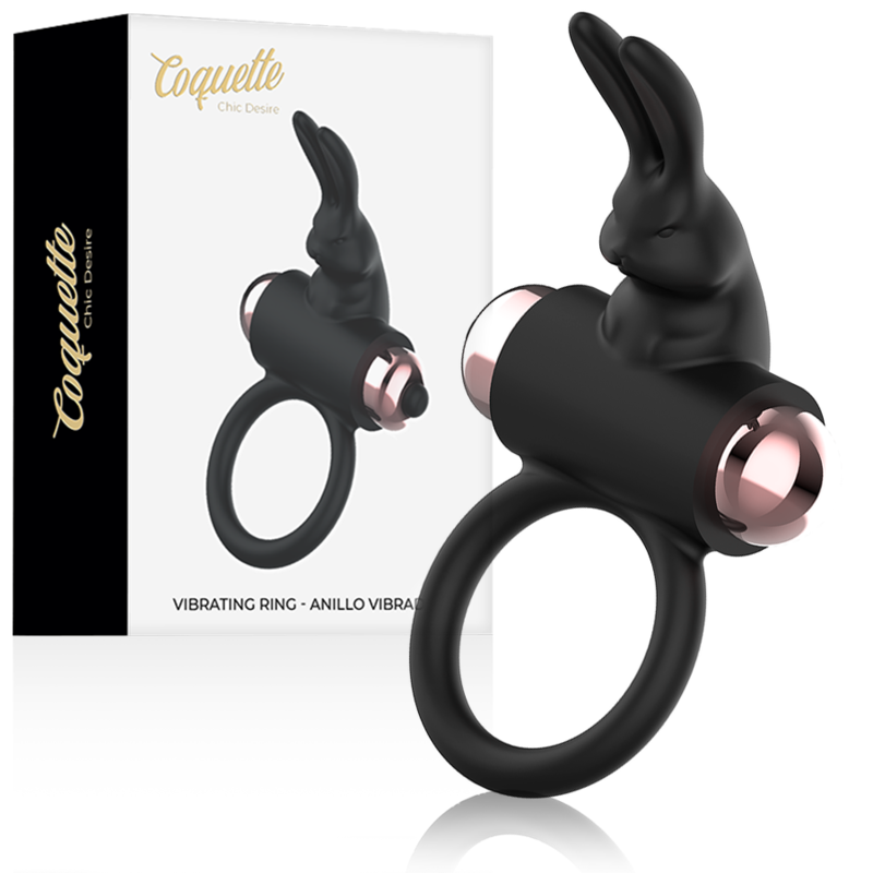 ANELLO DA CAZZO COQUETTE CHIC DESIRE CON VIBRATORE NERO/ORO