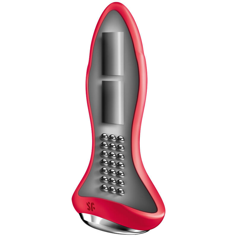 SATISFYER ROTATOR PLUG 1+ VIBRATING PLUG APP - RED  