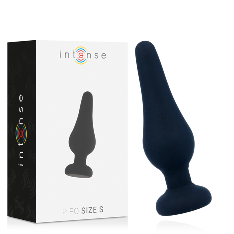 TAPPO ANALE INTENSO PIPO S SILICONE NERO 9,8 CM