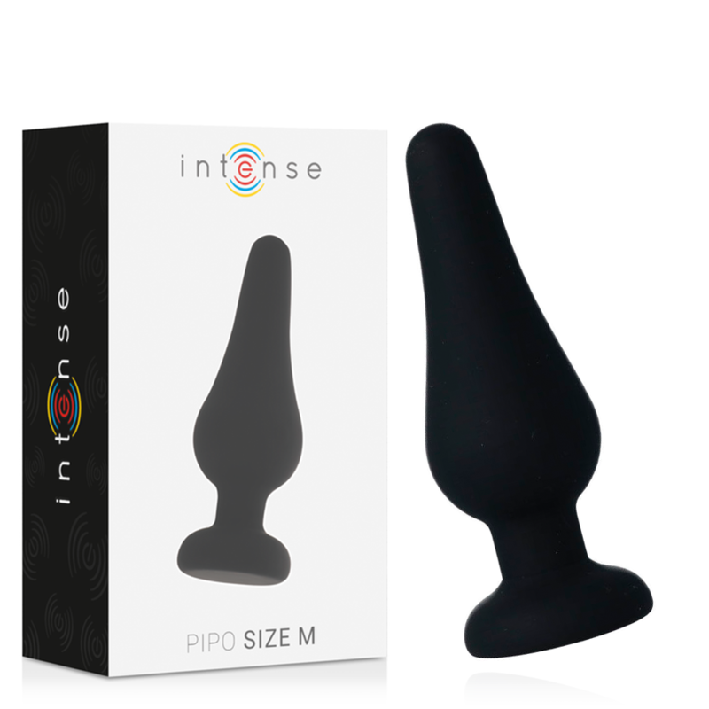 TAPPO ANALE INTENSO PIPO M SILICONE NERO 11 CM