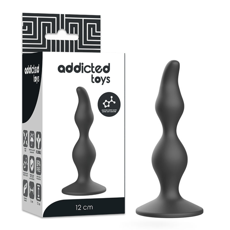 ADDICTED TOYS SPINA SESSUALE ANALE 12CM NERO