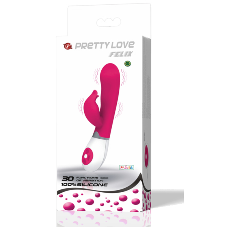 PRETTY LOVE FLIRTATION - VIBRADOR CON ESTIMULADOR FELIX