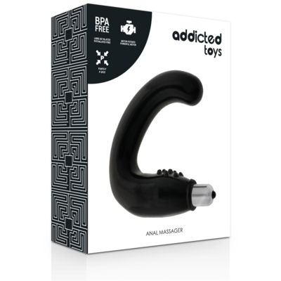 addicted toys massaggiatore anale nero 