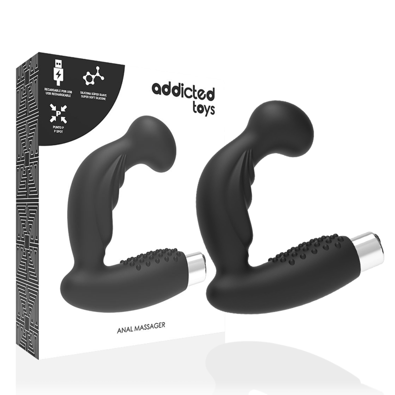 VIBRATORE PROTESICO RICARICABILE addicted TOYS NERO  